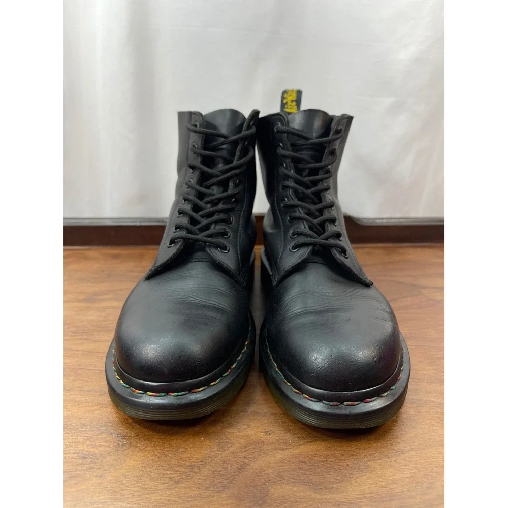 Dr Martens VTG 90's USM 9 UK 8 Pascal Rainbow Stitch Air WaveLace Up Combat Boot
